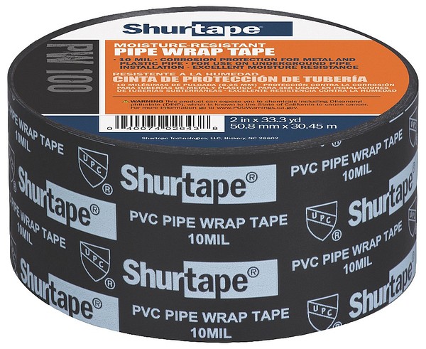 Korroosionestoteippi PVC 50mm/30m 24rll/ltk musta, printillä, 0,25mm