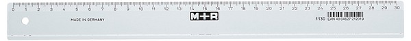 Ruler 30cm clear plastic 10 pcs/box