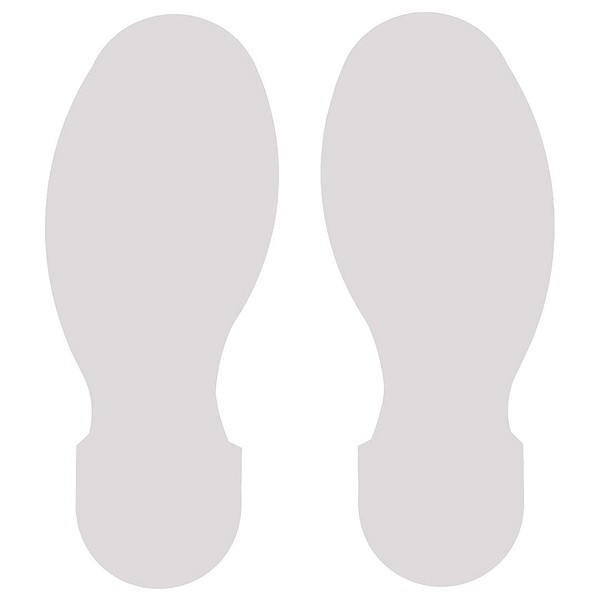 Floor-marking tape 88.90mmx254mm Brady 104411 footsteps, white