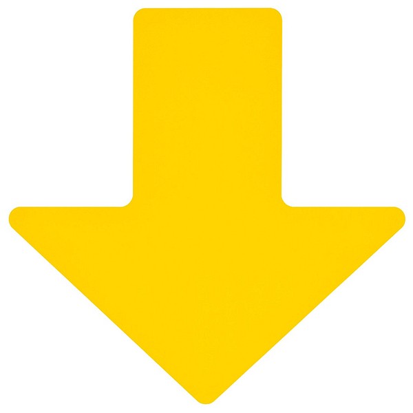 Floor-marking tape 50.80mmx127mm Brady 104415 arrows, yellow