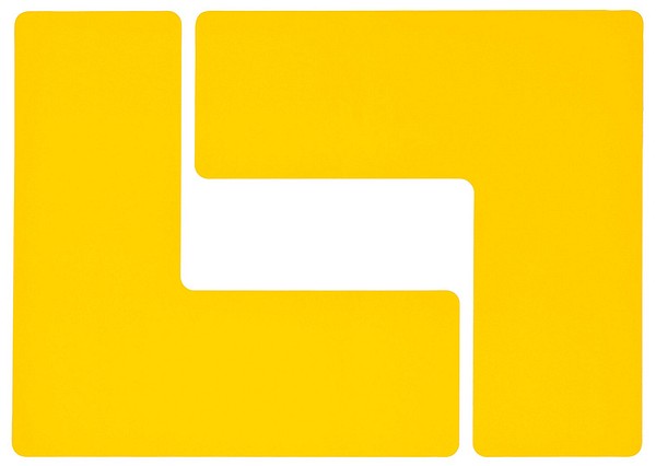 Floor-marking tape 203mmx203mm Brady 104445 yellow corner