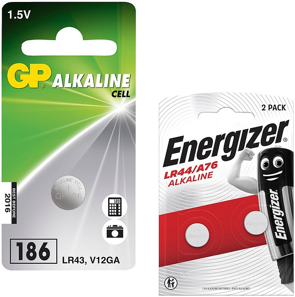 Knappcellbatterier alkali  