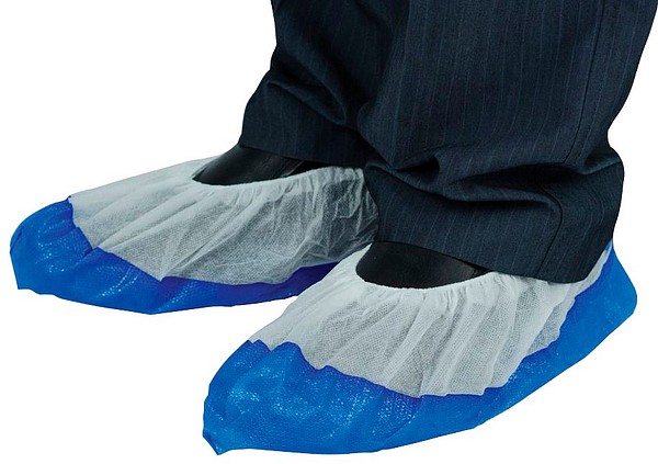 Skoskydd DF18 non-woven/PE b/w 46cm, 40st/förp, 20x40/låda