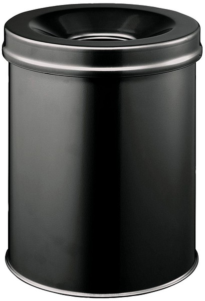Trash can SAFE 15L black fire-safe 330501 357x260mm round