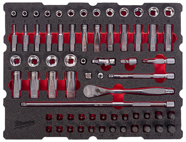 Hylsnyckel 3/8'' skum 67DEL Milwaukee 4932501868