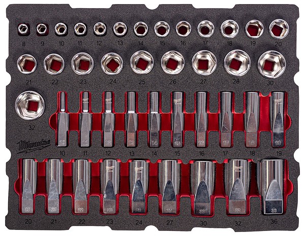 Hylsnyckel 1/2'' skum 42DEL Milwaukee 4932501869
