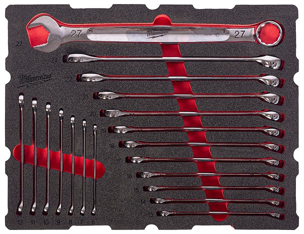 Blocknyckel skum 19DEL Milwaukee 4932501871