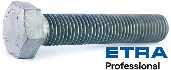 DIN 933-8.8 HDG M16x40 Kuusioruuvi Täyskierre kuumasink. 10kpl/ltk