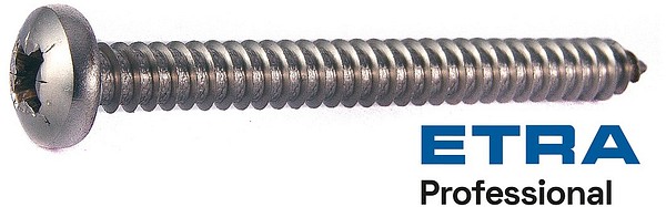 DIN 7981C A2 4,8x50 PZ Levyruuvi Kupukanta Ruostumaton 50kpl/ltk