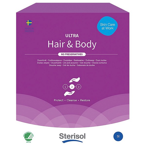Sterisol Ultra Hair&Body 5L 4828 suihkusaippua 2 kpl/pak