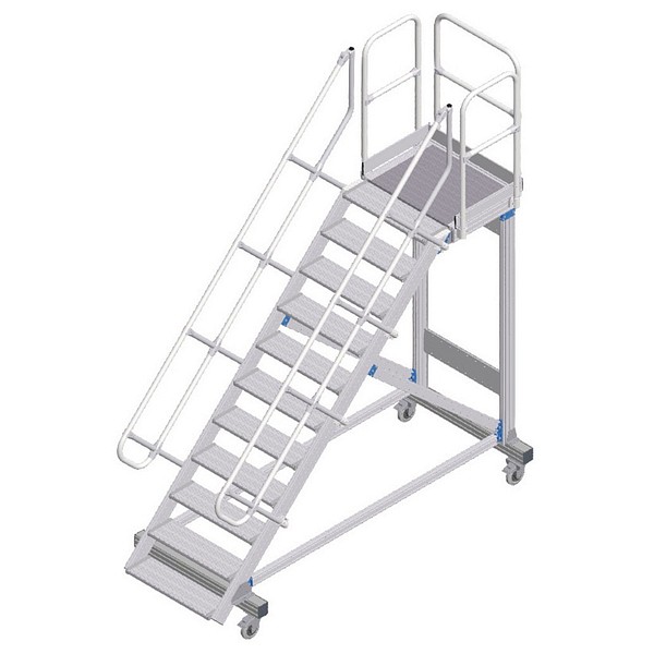 Mobil plattformstrappa 800mm 11steg ZARGES 40255790