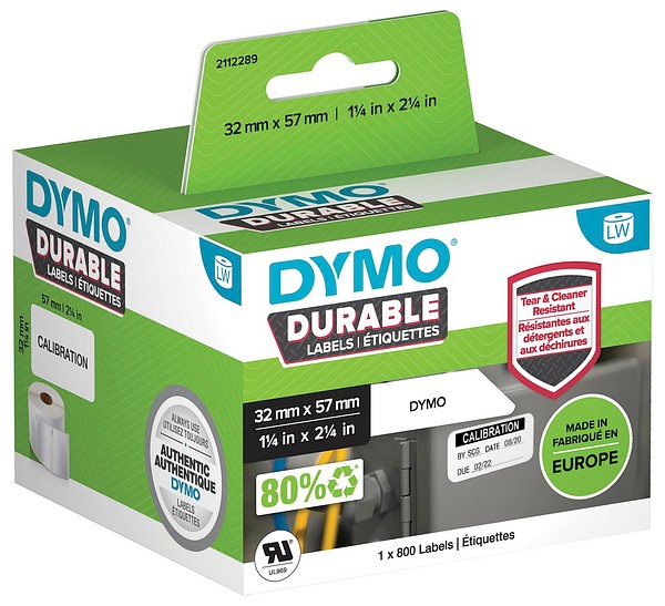 Dymo LW polypropeenitarra 57mmx32mm 1rll/pak 800kpl/rll pysyvä liima