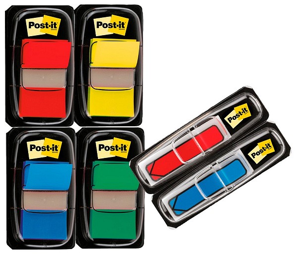 Post-it Index teippimerkki medium 25,4mmx43,2mm 4 väriä