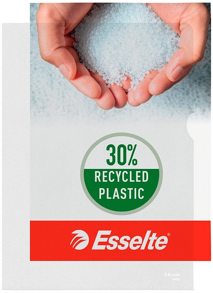 Esselte plastficka A4 klar 115my, 100 st/förp, 30% återvunnet