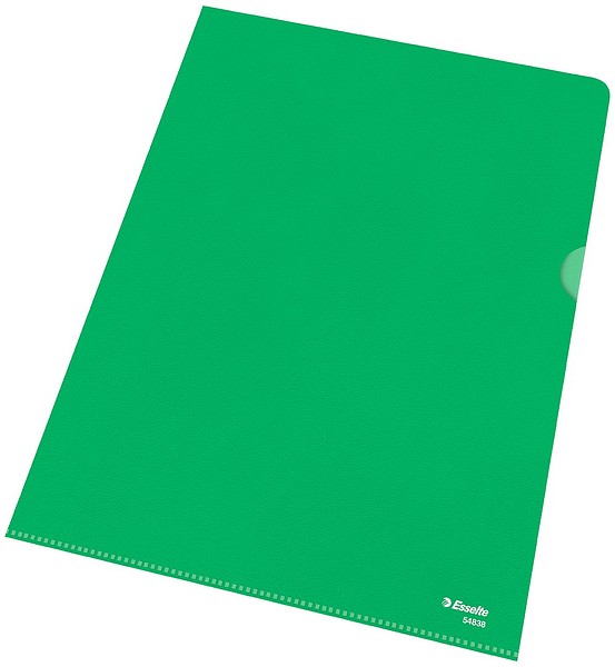 Esselte plastficka A4 grön 115my, 100 st/förp