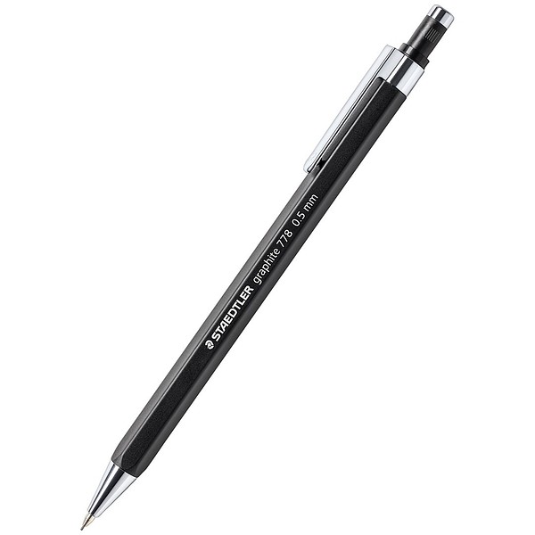 Staedtler 778 blyertspenna 0,5 mm Svart, med suddgummi