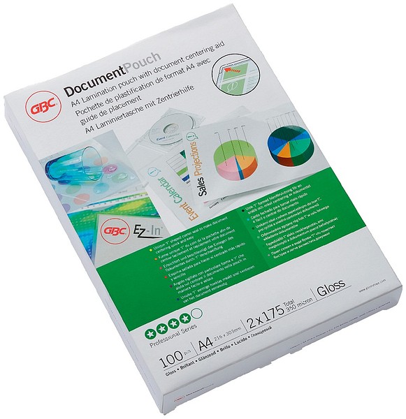 Laminat. pouch GBC A4 175my/100pcs clear, 216mmx303mm