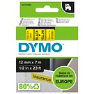 DYMO D1 12mmx7m svart/gul