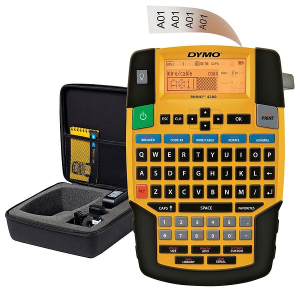 Dymo Rhino 4200 Label maker sats bärbar etikkettprinter med väska