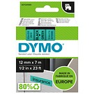 DYMO D1 12mmx7m svart/green
