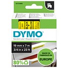 DYMO D1 19mmx7m svart/gul