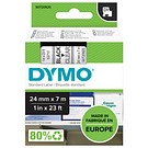 DYMO D1 24mmx7m svart/transparent