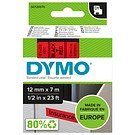 DYMO D1 12mmx7m svart/röd