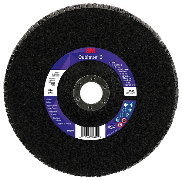 Lamellskiva 1169F T29 180x22 40+ 3M 7100379344 avfasad Cubitron 3