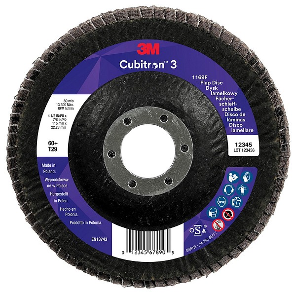 Lamellilaikka 1169F T29 115x22 60+ 3M 7100379507 viistetty Cubitron 3