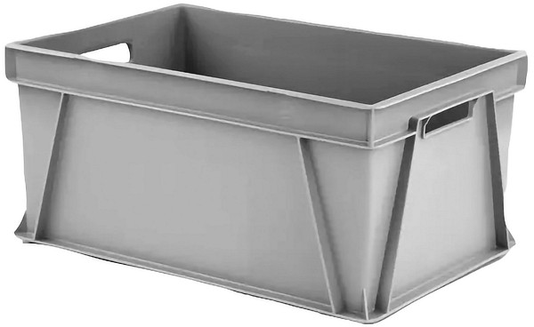 Euro container 55l handholes grey 6476 750 502, 600x400x280mm 32/pllt