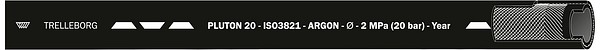 Pluton Argon hitsausletku 6,3/12 musta EN 559 20bar L=100m