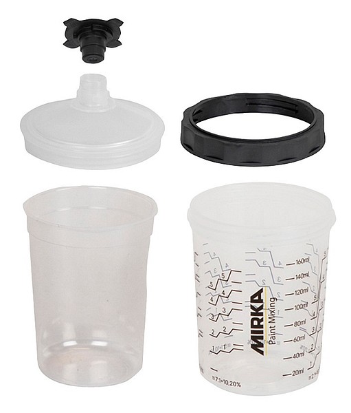Disposable cup 180ml filter 125mym Mirka PCS 9190170180 50/pkg