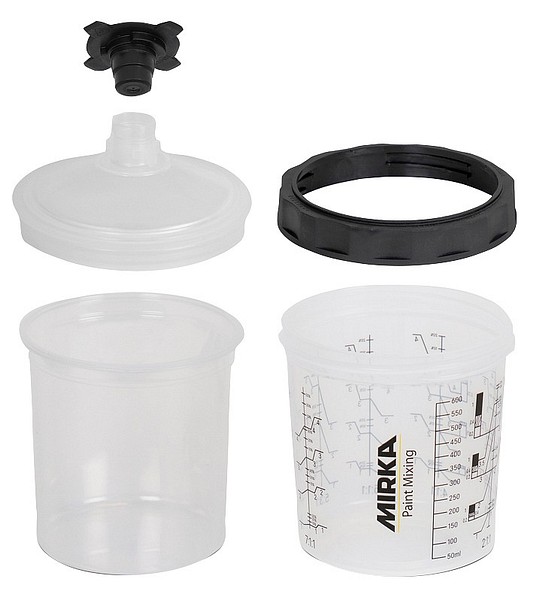 Disposable cup 650ml filter 125mym Mirka PCS 9190170650 50/pkg