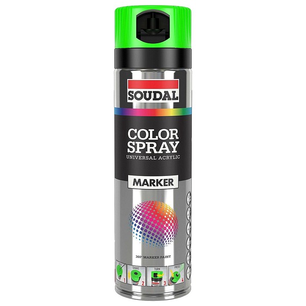Soudal Color Spray Marker Fluo vihr 160873 merkintämaali 500ml
