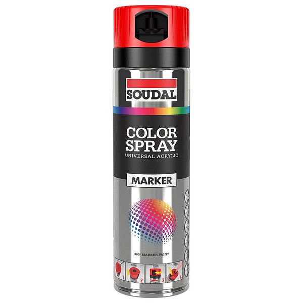 Soudal Color Spray Marker pun. 161122 merkintämaali 500ml