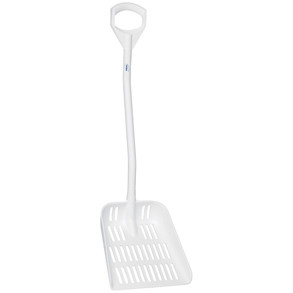 Ergonomic shovel with drain holes 56035 380x340mm 90mm White