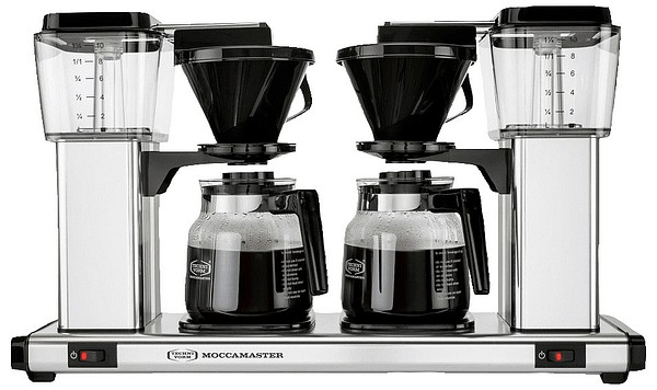 Coffee makers with manual drip stop or drip tray  