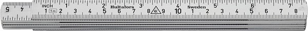 Fogmått 1m 6-del mm/tum Hultafors 150303 aluminium
