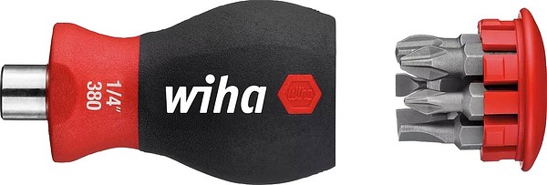 Skruvmejsel 1/4'' lipas + 6 kärkeä  Wiha 33738 spår + PH