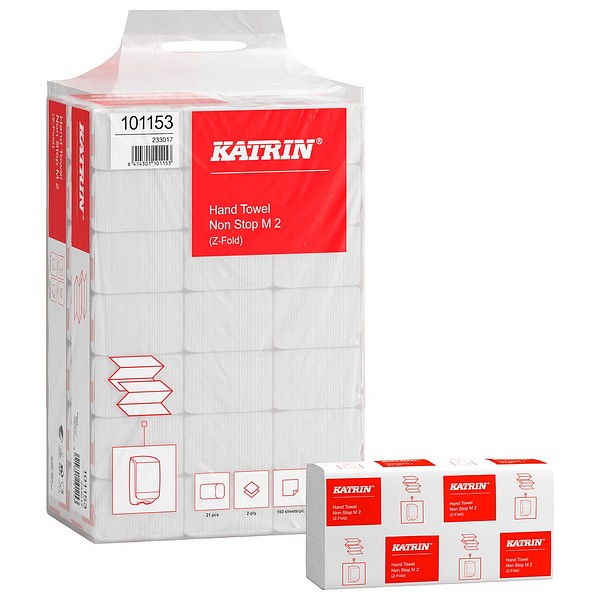 Katrin Pappershadduk M 3360 ark 101153 Z-vikt. Vit 2-lagers.