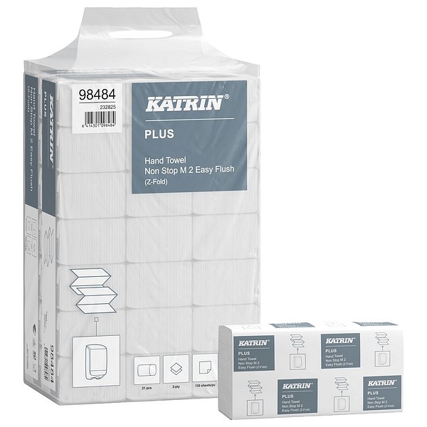 Katrin Plus Käsipyyhe M EasyFlush 98484 Z-taitto 2835arkkia/21pkt/säk