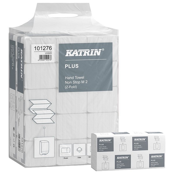 Katrin Plus Paper Towel 2400 sheet 101276 Z-fold. White 2-ply.