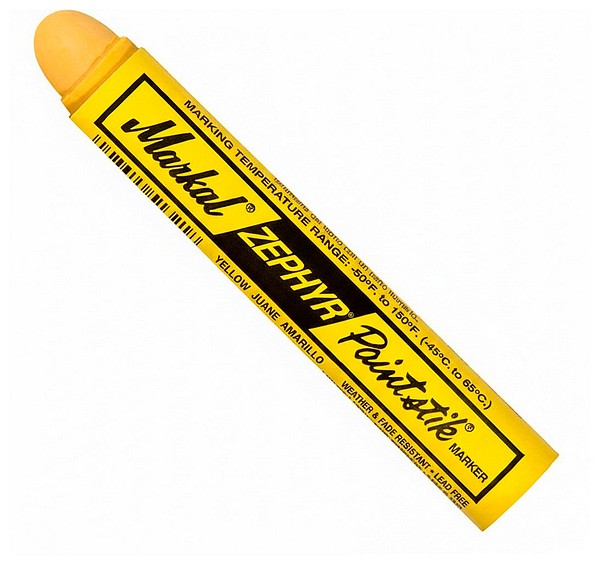 Markal Zephyr Paintstik vaxkrita 12 st/förp, gul, vattenlöslig