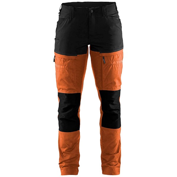 N Housut BLÅKLÄDER Stretch 7166 C32 716618454099 Ruosteenpunainen/Mus
