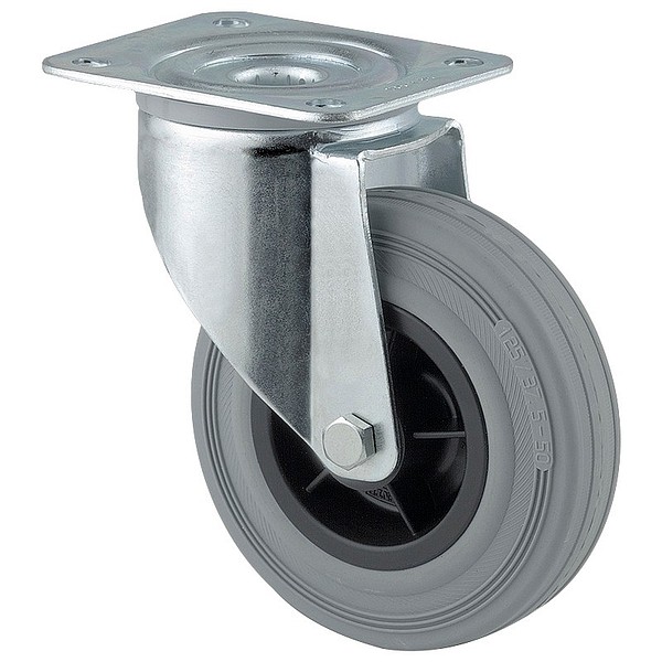 Swivel castor 160mm with plate Tente 3470PIR160P63