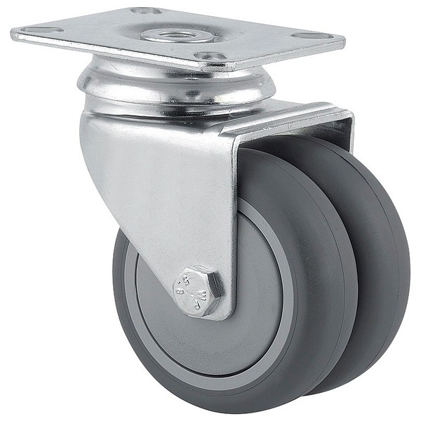 Kaksoiskääntöpyörä 75mm nelikulmal. Tente 2970PJP075P50
