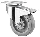 Swivel castor 200mm with plate