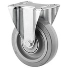 Fixed castor 200mm with plate