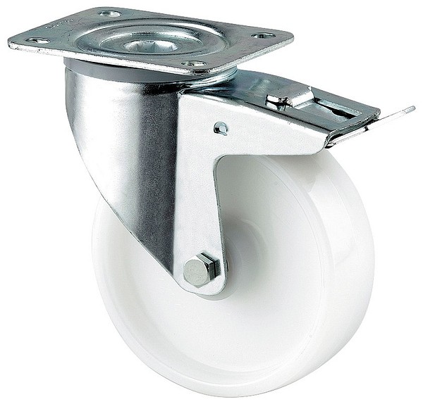 Kääntöpyörä 80mm nelikulmalaatta Tente 3477UOO080P62 jarrulla
