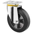 Swivel castor 160mm with plate